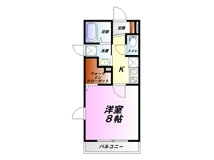 GRAVURE DE PRIER(1K/2階)の間取り写真