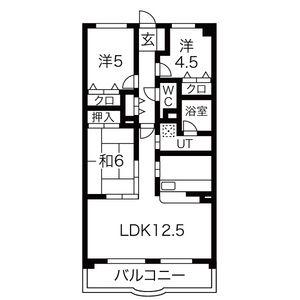 クレストヒルズ東山(3LDK/4階)の間取り写真