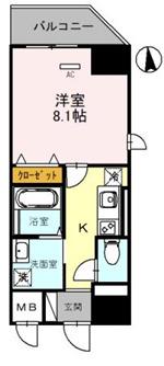 GRANPINO内淡路(1K/11階)の間取り写真