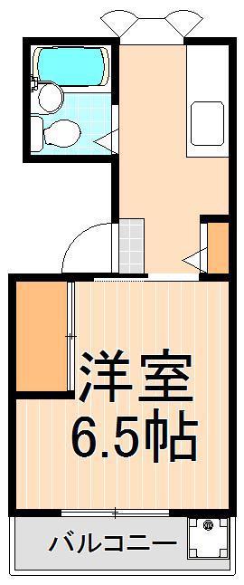 ライスハイム(1K/2階)の間取り写真