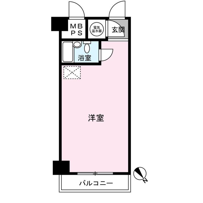 ライオンズマンション平沼第3(ワンルーム/3階)の間取り写真
