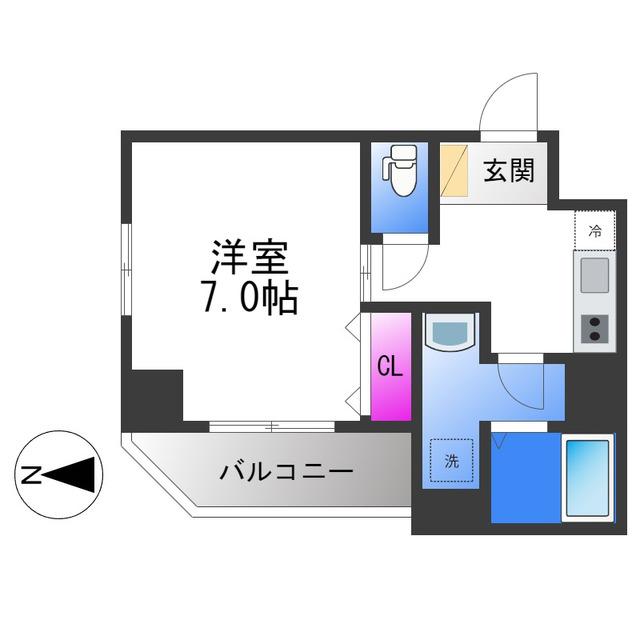 FELIZ GALAXY(1K/5階)の間取り写真