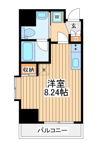 コンデ相模原(ワンルーム/5階)の間取り写真