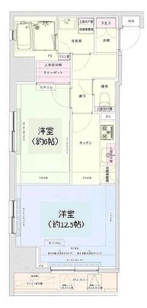 アイル銀座京橋壱番館(1LDK/5階)の間取り写真