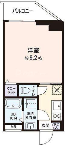 VISTA豊島(1K/4階)の間取り写真