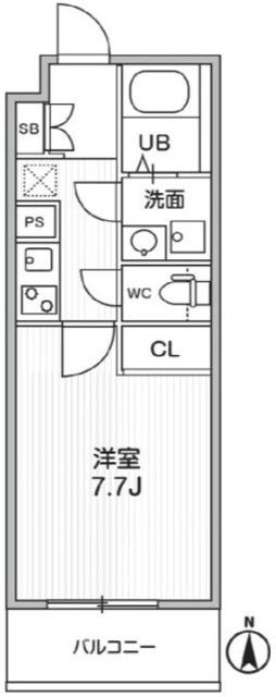 THE PALMS MUSE 新江古田(1K/2階)の間取り写真