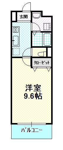 フランディル りんくう(1K/2階)の間取り写真