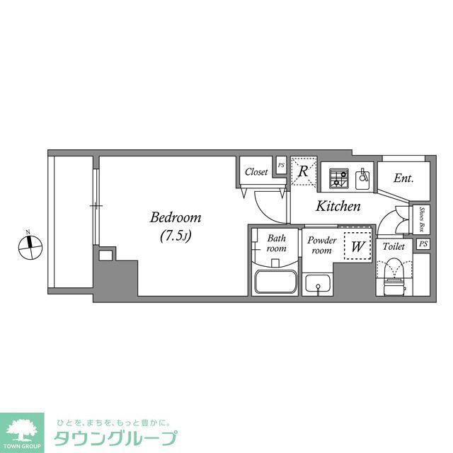 ルネサンスコート中野(1K/6階)の間取り写真