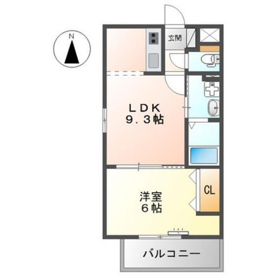 SAN HEIGHTS(1LDK/1階)の間取り写真