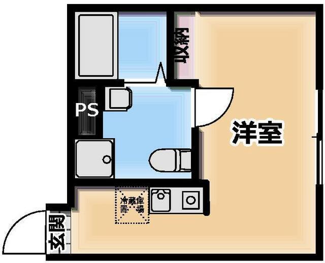 KI-FLAT 高島平(ワンルーム/3階)の間取り写真