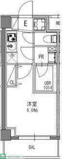 S-RESIDENCE行徳(1K/4階)の間取り写真