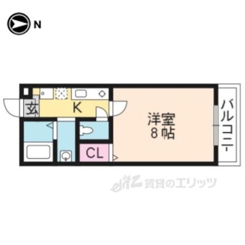 アークリード千本今出川(1K/3階)の間取り写真