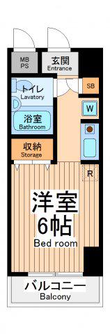 アムス川崎(ワンルーム/4階)の間取り写真