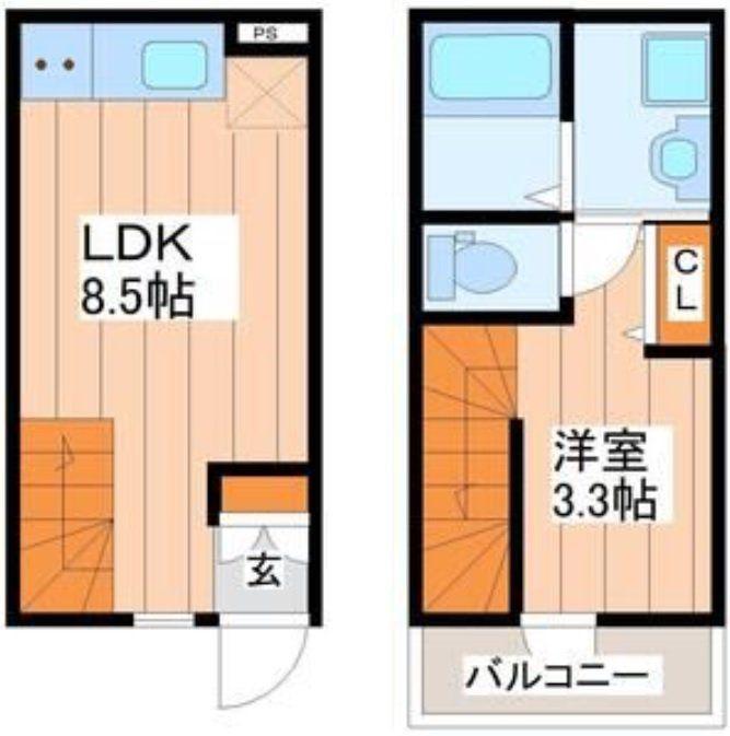 緑ヶ丘2丁目アパート(1LDK/1階)の間取り写真