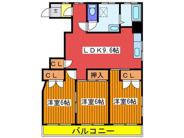 コミニティパレス北赤羽(3LDK/1階)の間取り写真
