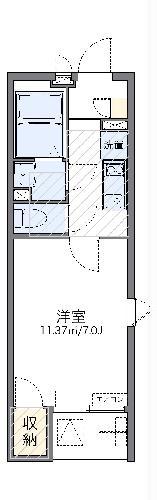 レオネクストグラシアス(1K/2階)の間取り写真