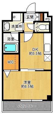 コンフォータブルハウス木元(1DK/1階)の間取り写真