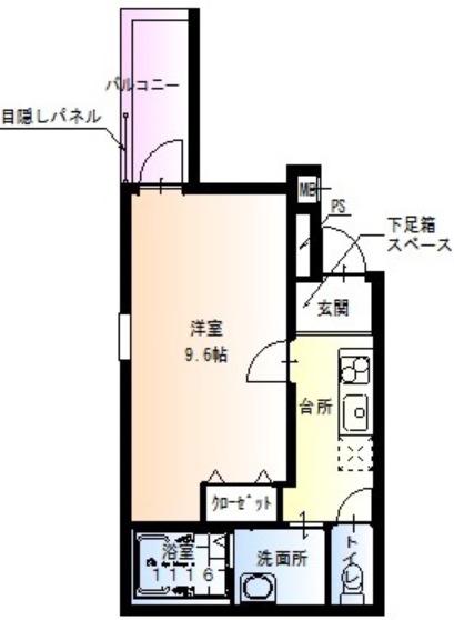 フジパレス鳳中ウエスト(1K/3階)の間取り写真