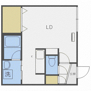 NEW WORLDIII(1K/2階)の間取り写真