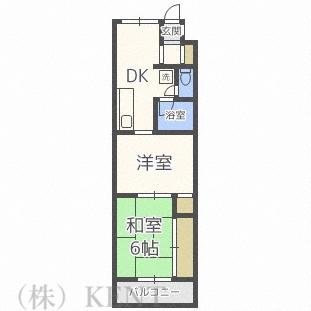 坂口マンション(2DK/3階)の間取り写真