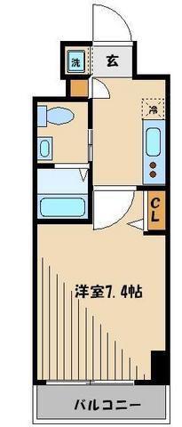 アクシーズタワー浦和岸町II(1K/3階)の間取り写真