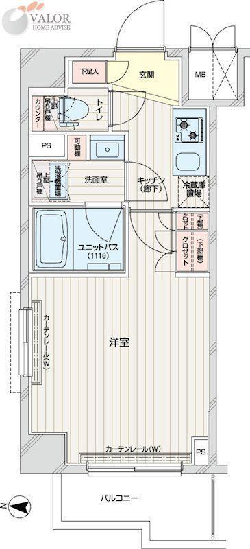 ルーブル本羽田(1K/6階)の間取り写真