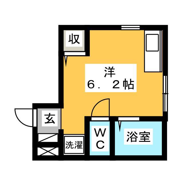 K-FLAT湘南(ワンルーム/1階)の間取り写真