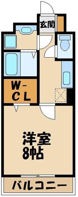 レッドウッドII(1K/3階)の間取り写真