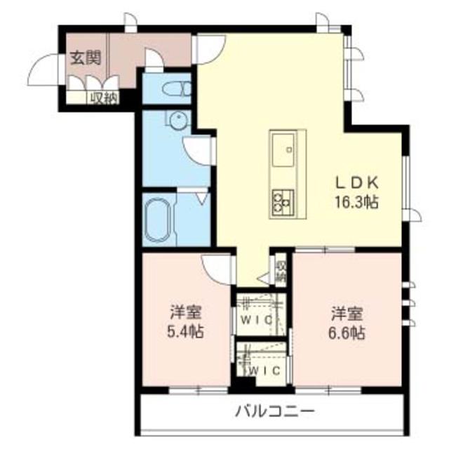 ロワンドサーレ(2LDK/3階)の間取り写真