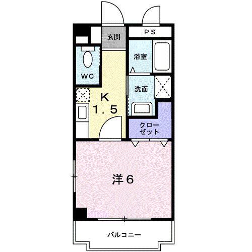 サンヒルズ壺屋(1K/3階)の間取り写真