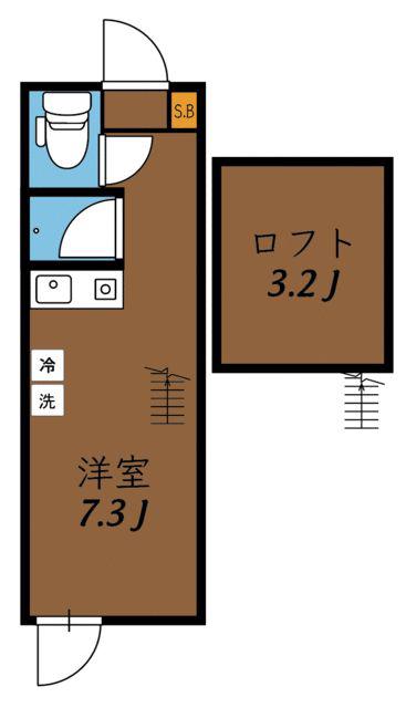 トレカーサ大泉学園(ワンルーム/1階)の間取り写真