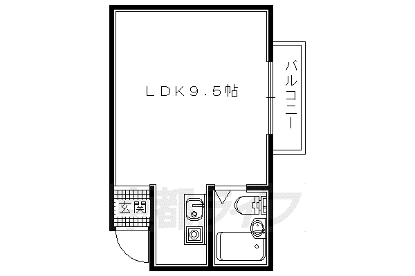 カミノビル(ワンルーム/2階)の間取り写真
