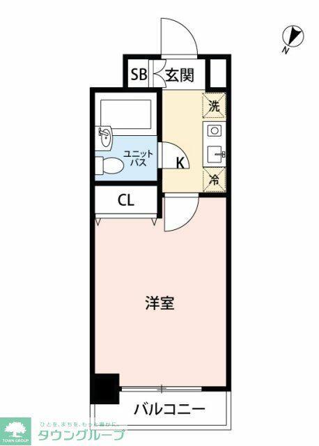 マイナビSTAYパレス用賀(1K/5階)の間取り写真