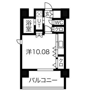INSPIRATION(ワンルーム/12階)の間取り写真