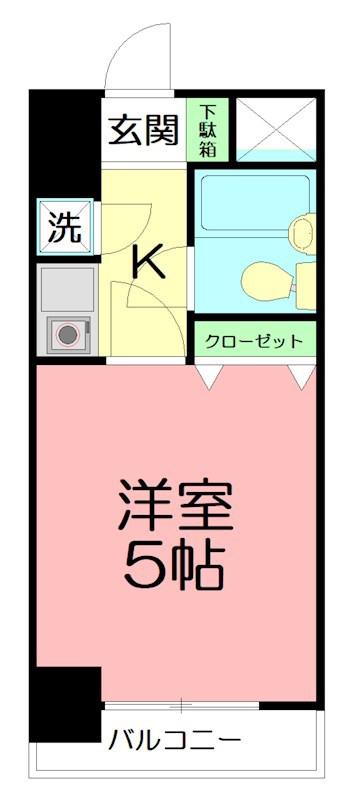 クリオ平塚参番館(1K/3階)の間取り写真