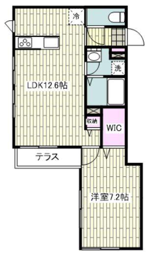メゾン プラージュ(1LDK/1階)の間取り写真