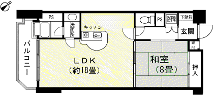 ダイアパレス山中湖3(1LDK/4階)の間取り写真