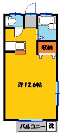 グランメゾン陽南(ワンルーム/1階)の間取り写真