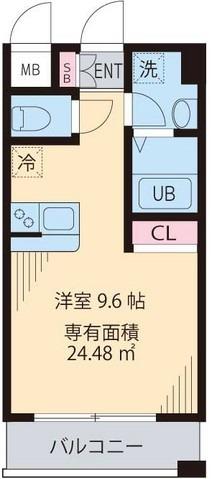 パインタワー(ワンルーム/7階)の間取り写真