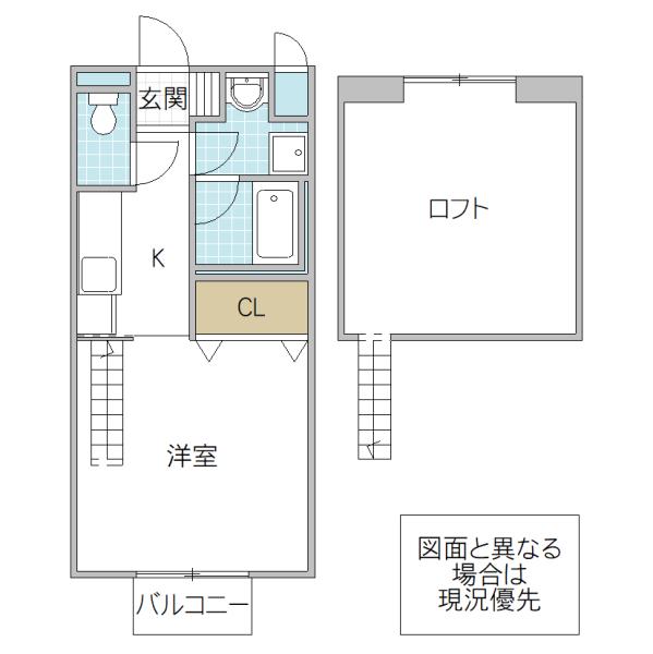 フレンズ上水戸(1K/1階)の間取り写真