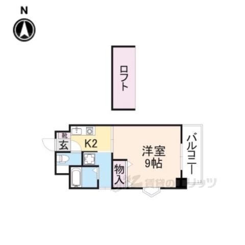ラフィーネ伊丹Ⅲ(1K/5階)の間取り写真