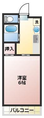 プチメゾン鶴島(1K/1階)の間取り写真