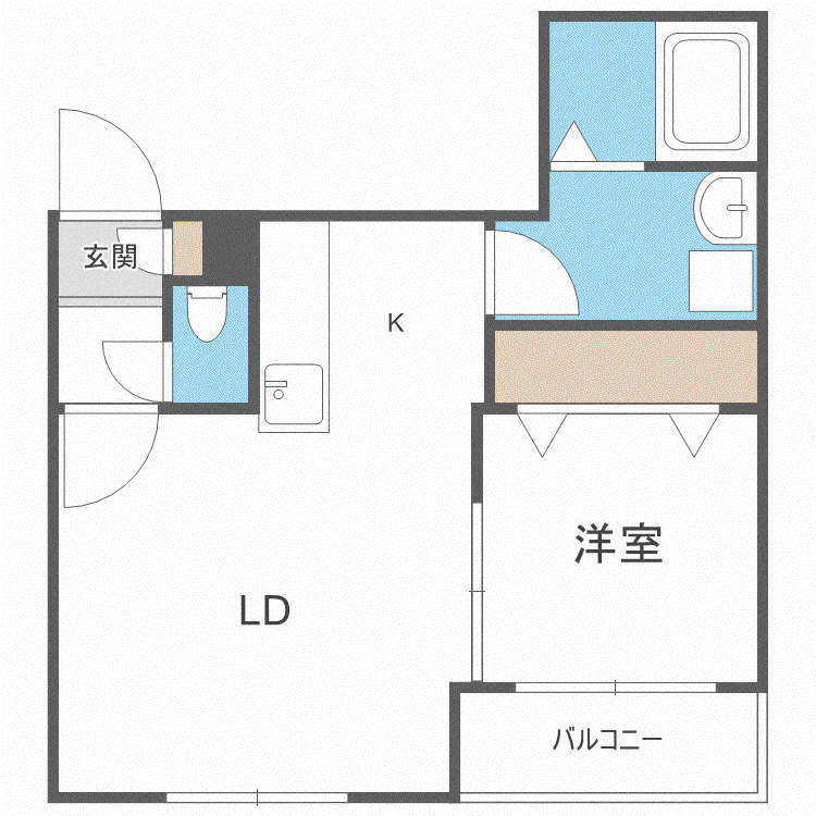 LEIA札幌(1LDK/4階)の間取り写真