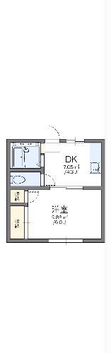 レオパレス草加第23(1K/1階)の間取り写真