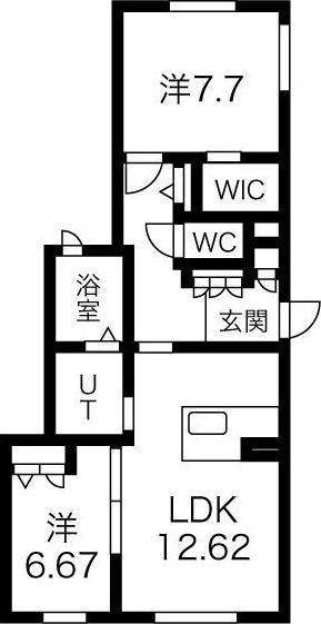 LA LUCE(2LDK/1階)の間取り写真