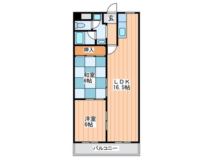 ウィルコート(2LDK/3階)の間取り写真