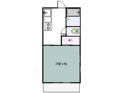 コーポバイオレット(1K/2階)の間取り写真