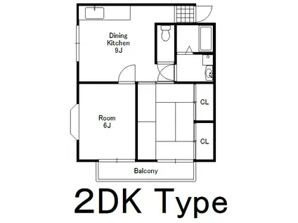 剣崎メゾンF-IV(2DK/2階)の間取り写真
