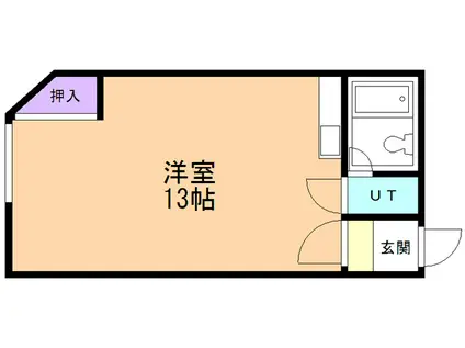 シャンティ清水(ワンルーム/2階)の間取り写真