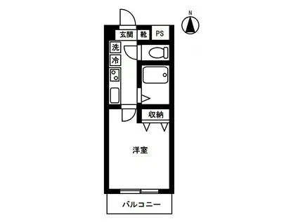 サンヴォレ(1K/3階)の間取り写真